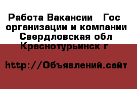 Работа Вакансии - Гос. организации и компании. Свердловская обл.,Краснотурьинск г.